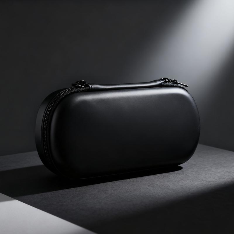 Protector Case Storage Box for R43S Scratchproof PU Leather Bag Handheld Game Console Carry Case with Mesh Pocket Black