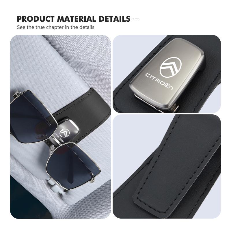 Minimalist Car Sun Visor Holder Glasses Card Storage Ticket Clip For Citroen C5 C1 C2 C6 C4L DS3 DS4 DS5 C-Elysee Grand Berlingo
