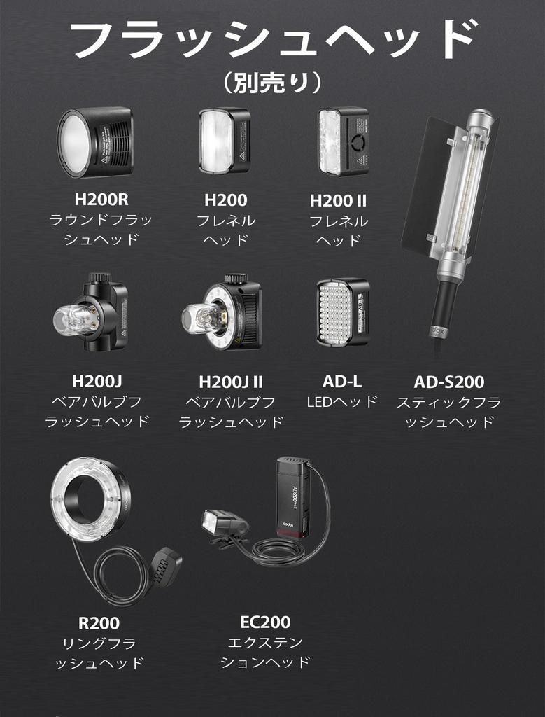 Authorized Dealer Japanese Instruction Godox AD200Pro II TTL Strobe Pocket Flash Godox AD200PROII LED Modeling Lamp 200Ws High Output 16 Color Group