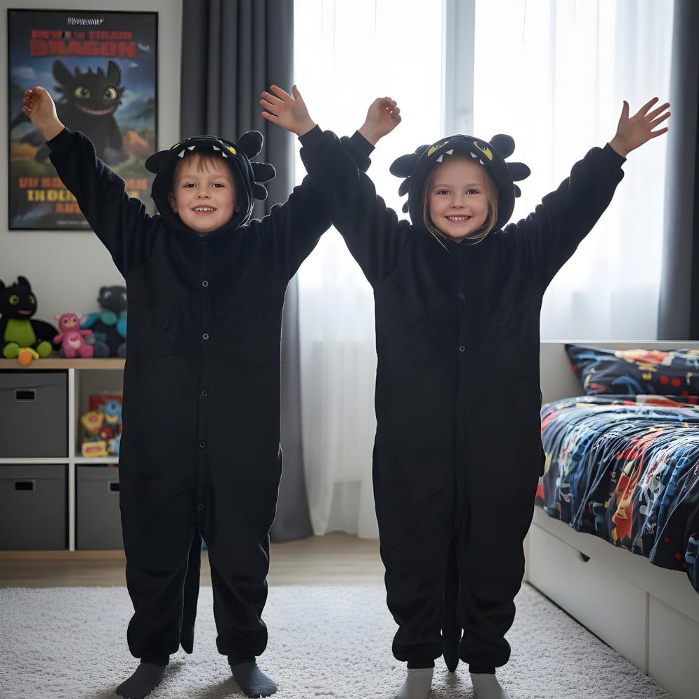 Piżama Onesie Kigurumi Kostium Przebranie Szczerbatek Dzieci 95-105Cm
