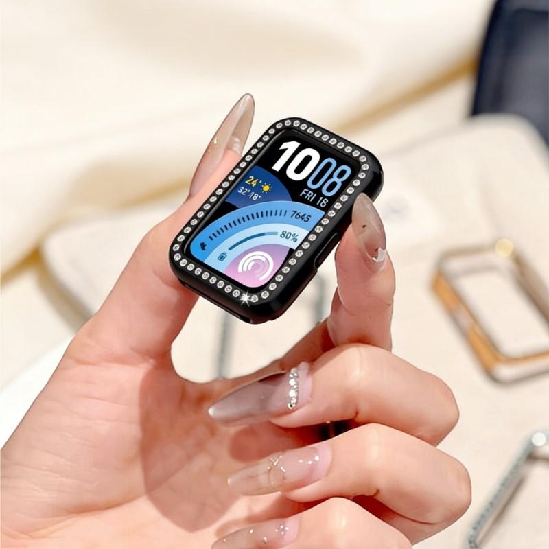 Алмазный Чехол для HUAWEI Band 11 Аксессуары Жесткий Полый PC Бампер Рамка Оболочка Чехол для huawei smart band 11Pro Чехлы