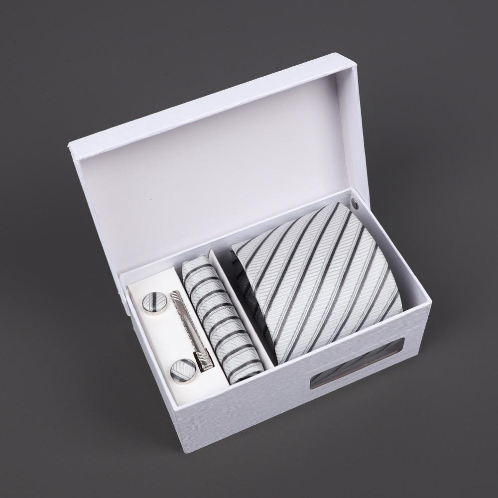 2025 Men'S Tie Premium Gift Box Jacquard Embroidered Tie Tie Logo Making