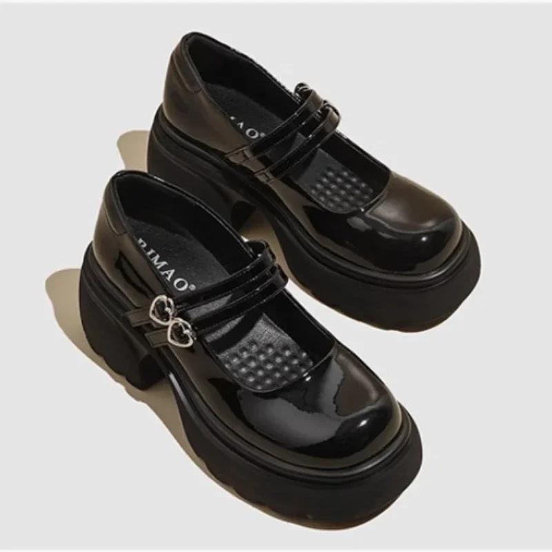 Fashion 2024 Brand Ladies Shoes Mary Janes Women's High Heels Fashion Buckle Strap Dress Pumps Women Hot Sale Round Toe Heels Women