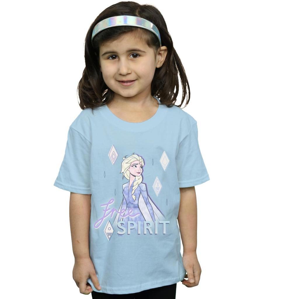 Disney Girls Frozen 2 Elsa Free Spirit Cotton T-Shirt