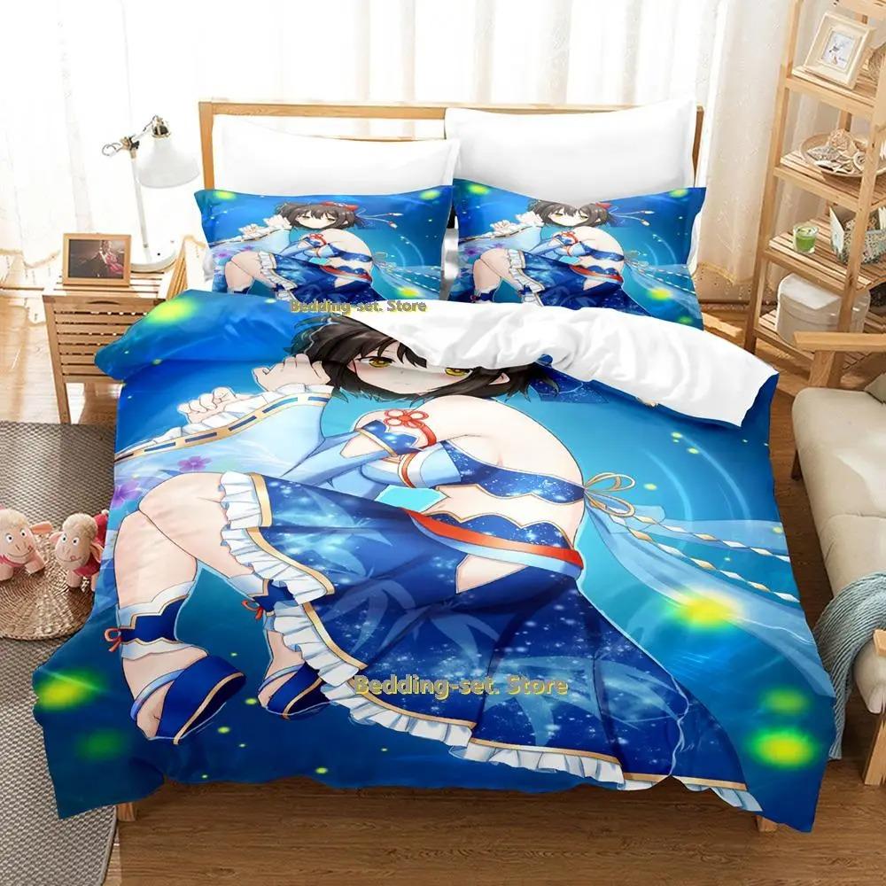Комплект постельного белья Takafuji Kako Односпальный Полуторный Двуспальный Кинг-сайз Комплект для кровати Взрослый Детский Спальня Комплекты пододеяльников Аниме Девушки Кровать