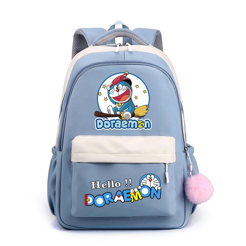 New Animation Peripheral Doraemon School Bag Backpack Cartoon Backpack Large Capacity Student School Bag Stationery