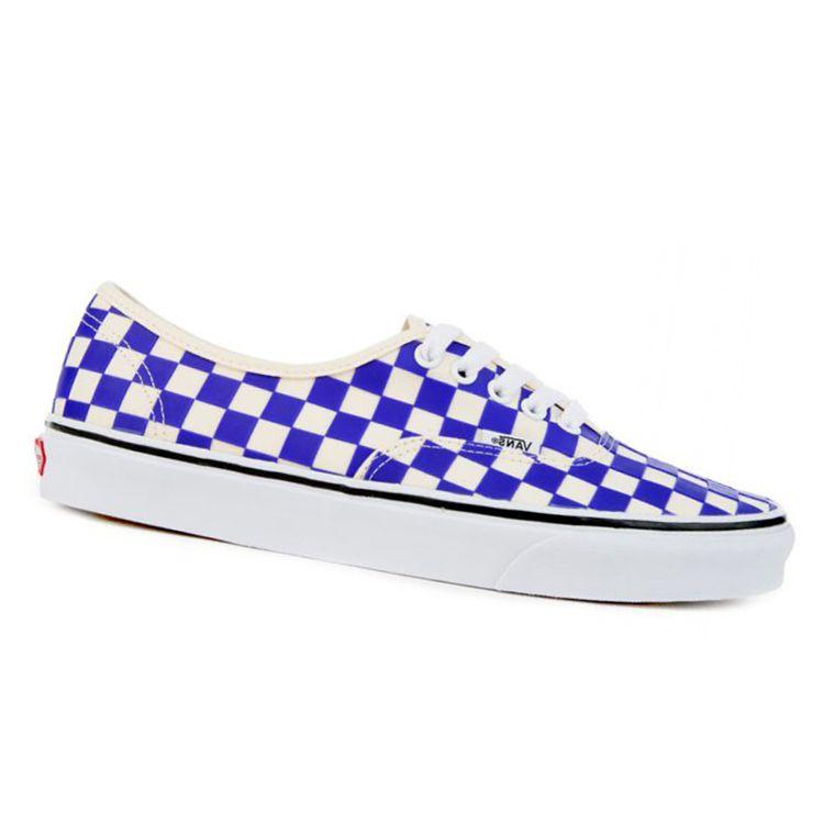 Vans Authentic Series Термохромные Меняющие цвет Клетчатые Низкие Кеды из Канваса Унисекс Синие VN0A38EMVKH