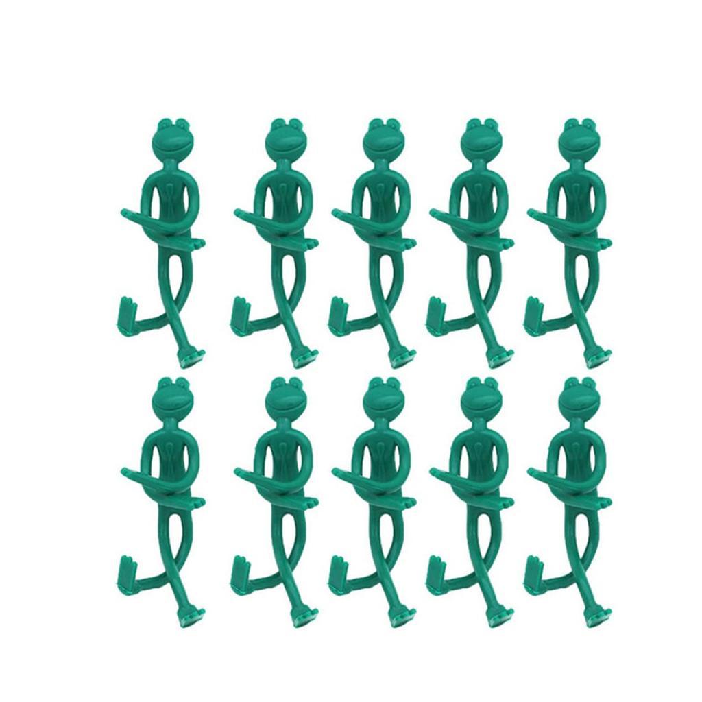 Набор из 10 формовочных подвязок для поддержки растений для вьющихся растений, простая установка, лента в форме лягушки, держатель для растений