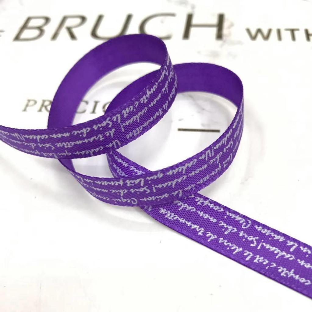 1 см полиэстеровая лента с печатными английскими буквами для самостоятельного изготовления аксессуаров для волос и подарков