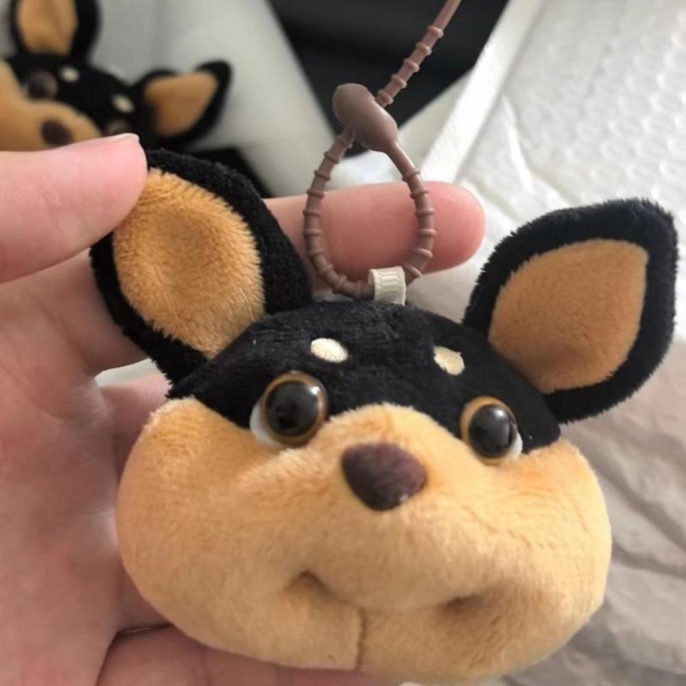 with Hat Bee Puppy Bag Pendant Cartoon Bee Dog Keyring 3D Bee Dog Doll Keychain  Car Accessories