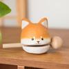 Деревянная фигурка рыбы Новая для офисного стола Милая и расслабленная Деревянная милая собака Маленький подарок для успокоения эмоций Настольное украшение