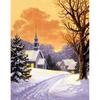 5D DIY Алмазная картина Зимний снежный пейзаж Пейзаж Полный круглый дрель Домашний декор Подарок Набор для вышивки крестом Мозаика Настенное искусство