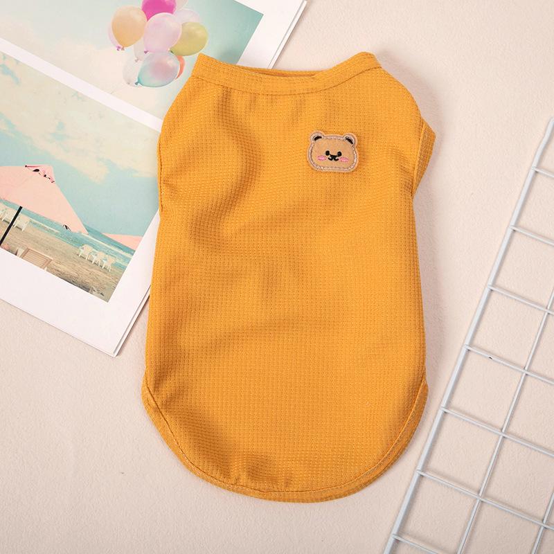 Summer Thin Sleeveless Vest Small Dog Teddy Pomeranian Bi Bear Pet Cat Dog Clothing
