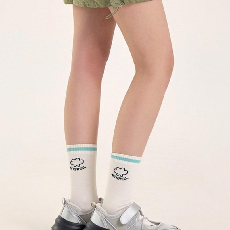my shell one-line socks_20111SO (4 colors)