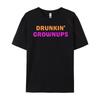 Drunkin Grownups Mens Clothing 2024 Luxury Brand Graphic Tees Men Printed T-Shirt