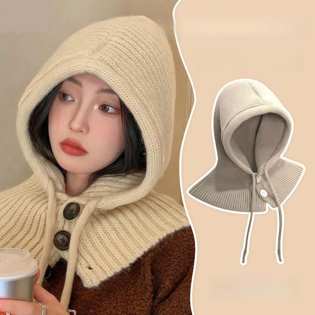 Ветрозащитная шапка, Пуговица, Шаль-шапка, Ветрозащитная шапка, Шапка с защитой ушей, Теплая шапка, Шапка-пуловер, Вязаная шапка