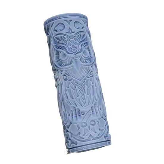 Yousheng Owl Clay Texture Roller Polymer Clay Pattern Modeling Roller Potters DIY Ceramic Slab Clay Tile Textured Rocking Pin Pottery Tools