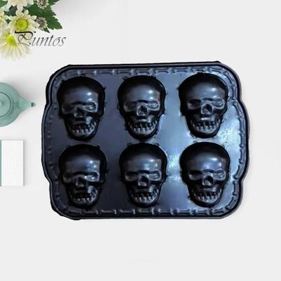 Противень для выпечки, полированная пищевая атмосфера, реквизит, дизайн черепа на Хэллоуин, форма для блинов, шаблон для подарка