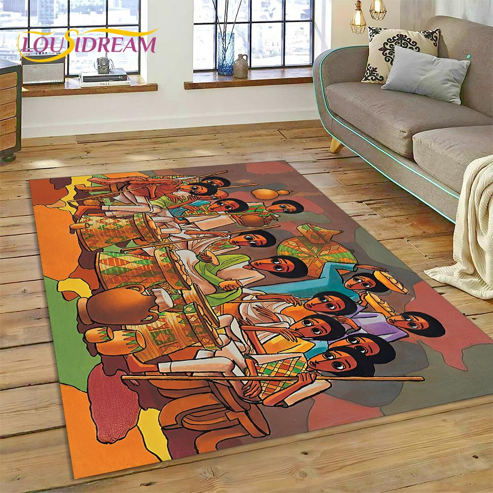 Ковер с рисунком из мультфильма «Африка», эфиопский, на заказ, для спальни, гостиной, домашнего дивана, украшения, детский большой декоративный напольный коврик