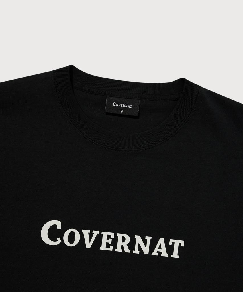 COVERNAT Черная футболка с логотипом по центру