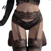 Female Stocking Women Pantyhose Solid Color Lace See Through Net Sexy Yarn Thigh High One-Piece Fashion Accessory