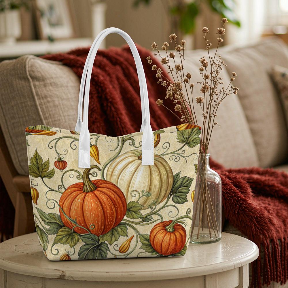 Autumn Pumpkin Printed Shoulder Bag Fashion All-match Casual Daily Handbag