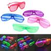 Набор из 10 шт. Светящиеся очки с жалюзи, светящиеся очки, солнцезащитные очки, светящийся реквизит для вечеринки, случайные цвета