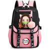 Anime Demon Slayer Backpack for Women Canvas Laptop Bag Back To Schoolbag for Teenager Girl Schoolbag Women Travel Bag Mochila