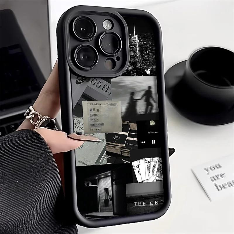 Personality Liquid Silicone Phone Case For iPhone 13 Case iPhone 15 11 14 12 16 Pro Max XR XS X 7 8 Plus SE Shockproof Cover