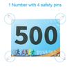 PATIKIL Running Bib Race Competitor Numbers with Safety Pins for and Competitive Multicolor Tear-Resistant Numbers, 7x6", 1-500 Marathons, Sports,