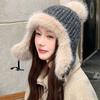 Флисовая Утепленная Вязаная Термошапка Женская Лыжная Шапка Уличная Пушистая Шапка Лей Фэн