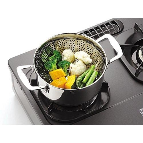 PEARL METAL Easy Wash Stainless Steel One Size Fits All-Purpose Steamer C-8700