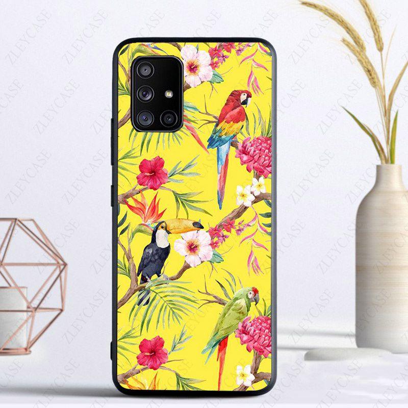 Чехол для телефона с изображением животных тропического леса Тукан для Samsung A13 A53 A11 A12 A32 A22 A52 A10S A41 A42 A33 A20E A30S A40 A51 A71