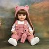 55cm Soft Silicone Full Body Vinyl Toy Reborn Toddler Girl Doll Betty Lifelike Newborn Baby Wig Hair Gifts for Children Toys