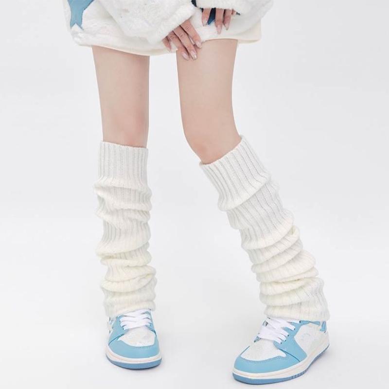 Winter Leg Warmers Long Socks Women'S Autumn Winter Legs Warmers Knitted Foot Cover Crochet Socks