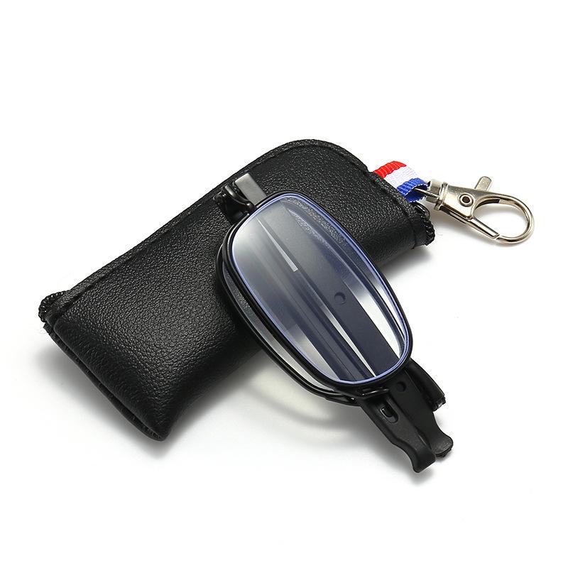 Foldable Telescopic Men Women Presbyopic Glasses Portable Bag Anti Blue Light Eyewear Reading Eyeglasses Men