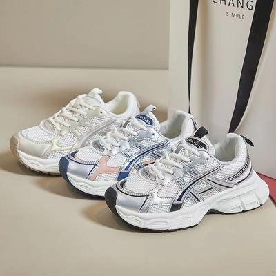 Осенние новые туфли для папы, женская модная сетчатая дышащая легкая модная женская обувь, повседневная спортивная однослойная обувь