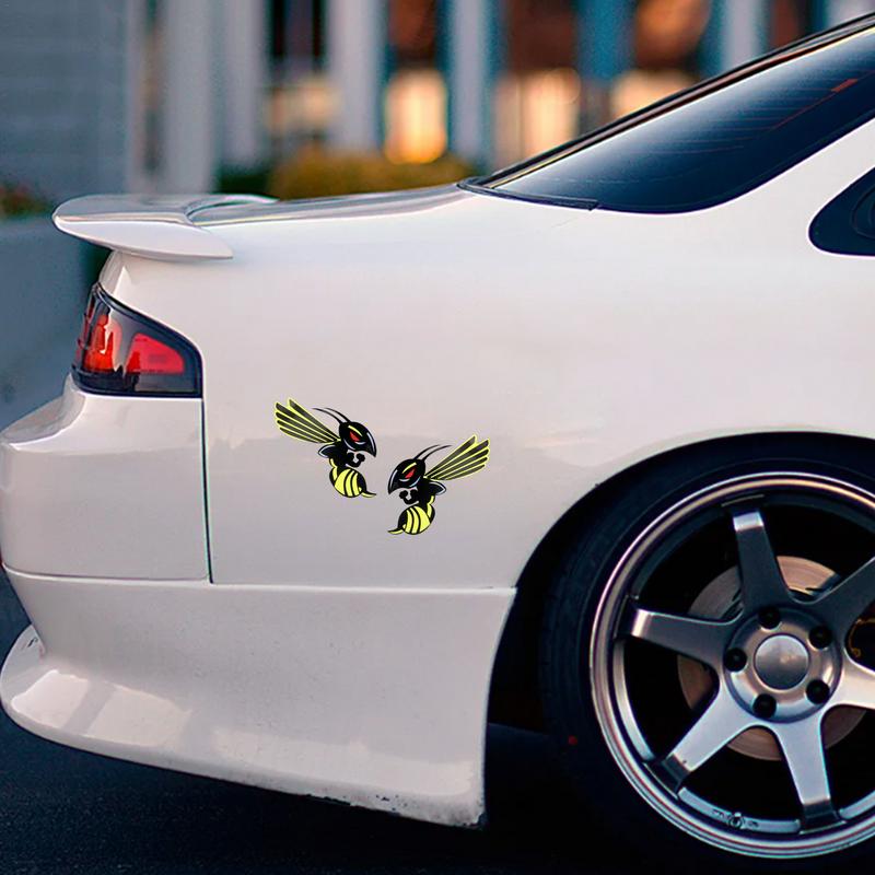 Наклейки пчелы для стекла забавные наклейки с царапинами на авто оса автомобильные аксессуары для бампера автомобильные фары окна холодильник мебель стена