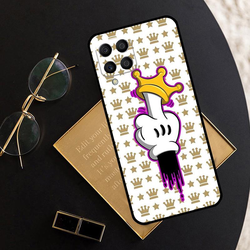 Cartoon Middle Finger For Samsung Galaxy M12 M13 M14 M15 M35 M55 M34 M54 M33 M53 M21 M31 M11 M32 M52 M06 M16 Case