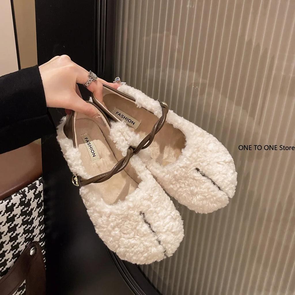 Туфли на плоской подошве с мехом для женщин с круглым носком, повседневные женские мокасины на осень, платье, мокасины с пряжкой, балетки, мокасины без застежек