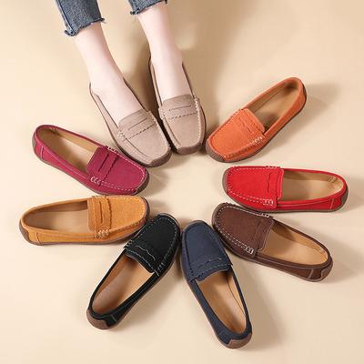 Весенне-осенние повседневные туфли на плоской подошве для людей среднего и пожилого возраста, матовые слипоны-бобы улитки для работы