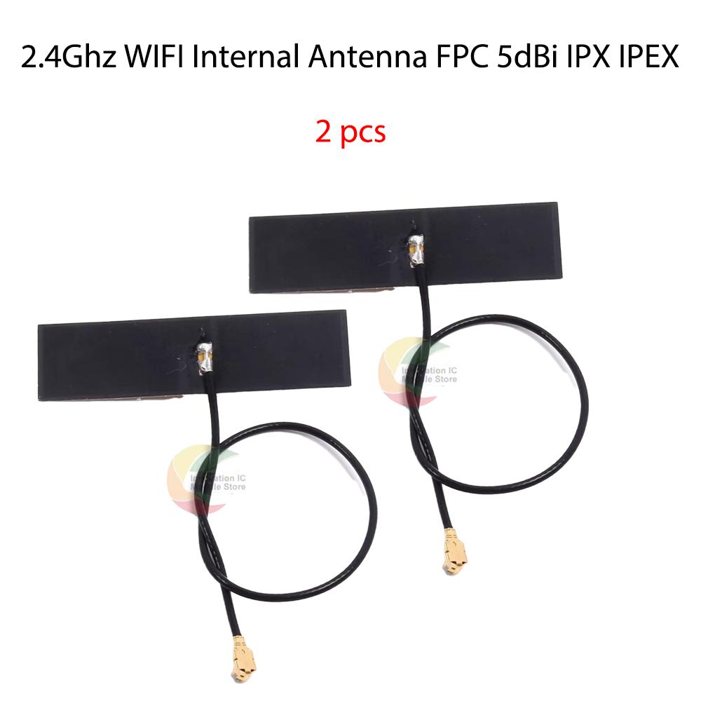 Внутренняя Wi-Fi антенна 2,4 ГГц FPC 5dBi с разъемом IPX IPEX, всенаправленная антенна для системы WLAN IEEE 802.11 b/g/n, длина кабеля 12 см
