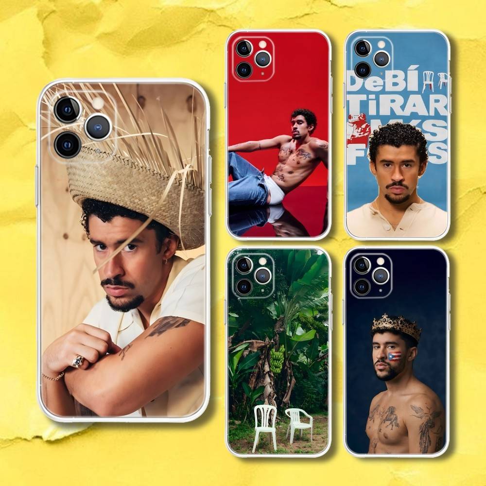 B-Bad Bunny DTMF Debi Tirar Mas Fotos Transparent Phone Case For iPhone 17,13,15,12,11,14,16 Pro Max Mini 8 Plus SE4,Air Fundas