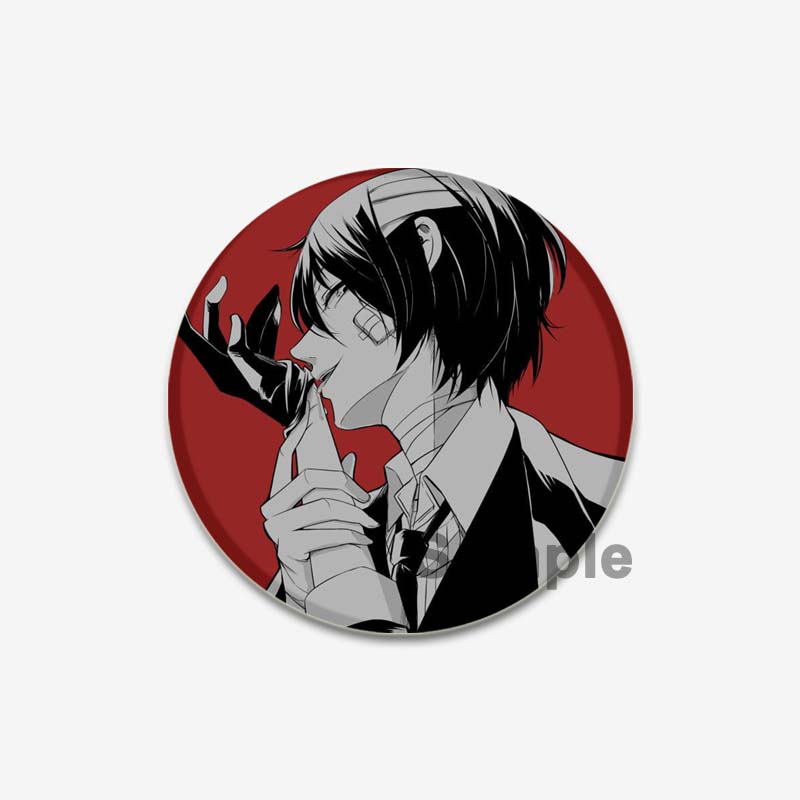 Значок Bungo Stray Dogs 32/44/58 мм, агентство Atsushi Nakajima Dazai Osamu, мягкая пуговица, декоративная шляпа ручной работы, значок, подарочный аксессуар