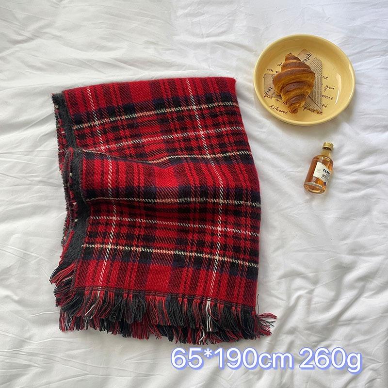 New Christmas Red Scarf Collection Autumn and Winter Warm Female Main Scarf