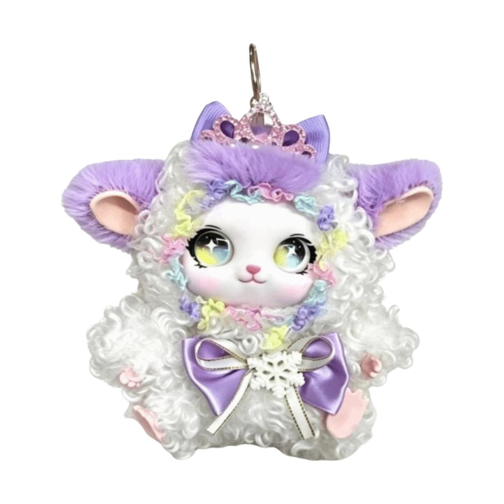 Hanging Curly Lamb Keychain Ornaments Bag Charm Sheep Toy Plush Sheep Pendant Gift For Girls