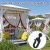 Gazebo Drape Hooks Tent Door Cloth Hooks Plastic Accessories For Transparent Gauze Curtain Rustproof Hangers For Fence Indoor