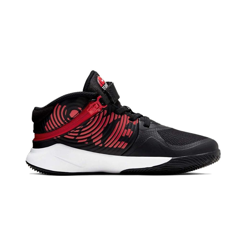 Nike Team Hustle D 9 Flyease Удобные Универсальные Низкие Детские Баскетбольные Кроссовки Детские кроссовки Черный Красный BV2951-061