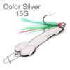 Metal Fishing Lure Bass Freshwater Saltwater Casting Hard Bait Treble Hook