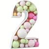 100CM Mosaic Number Frame 0-9 Balloon Filling Stand Number Marquee Frame Baby Shower Birthday Anniversary Party Decor